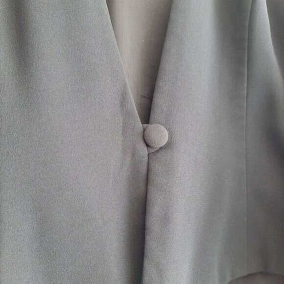 Vintage ANTELS Short Boxy Blazer Jacket Pleated Shoulders Sz L - Picture 6 of 9
